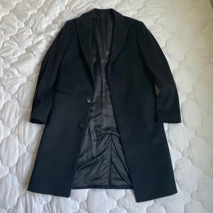 BR MEN'S ITALIAN MELTON WOOL TOPCOAT COAT M